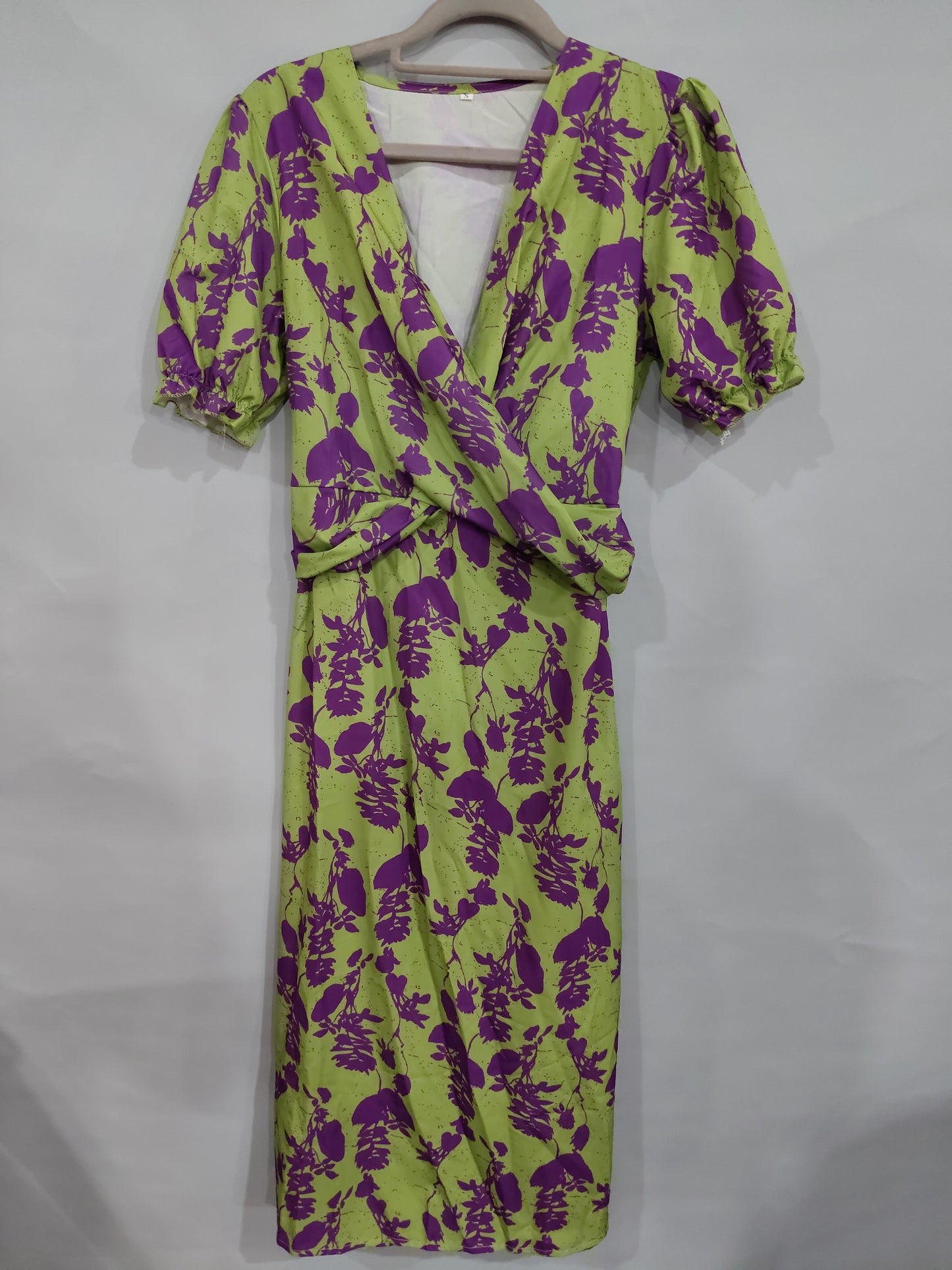 Summer V-neck Short-sleeved Dress Fashion Flowers Printed Slim Beach Dresses For Women Clothing