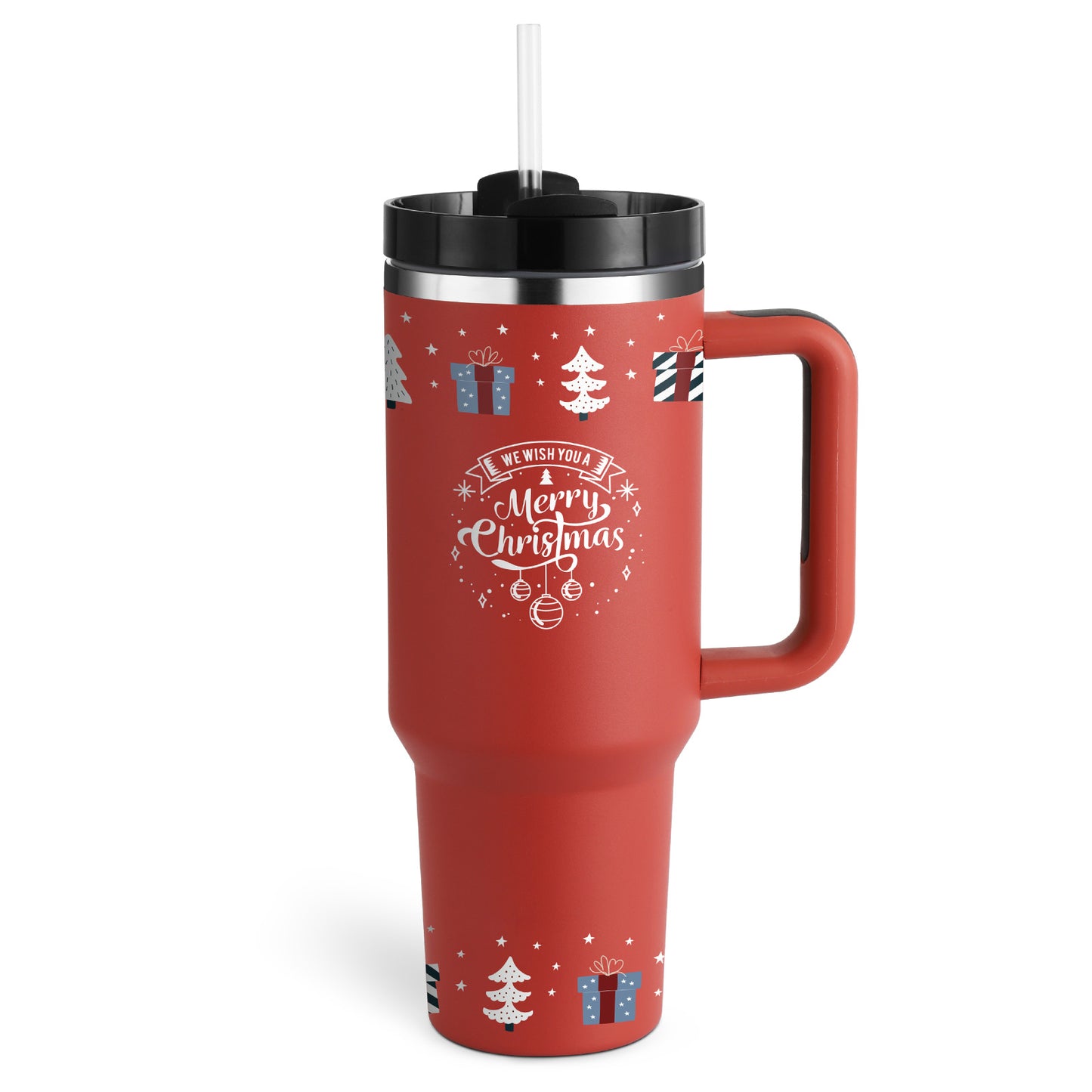 40 Oz Tumbler with Handle & Straw | Spin-Proof Vacuum Insulated Cup