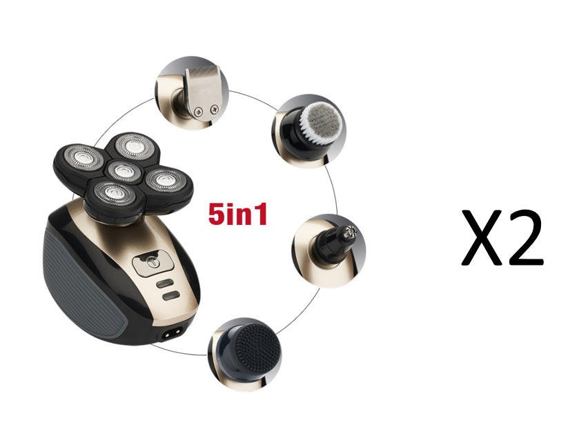 5-in-1 Electric Shaver for Men | Rechargeable Beard & Nose Trimmer