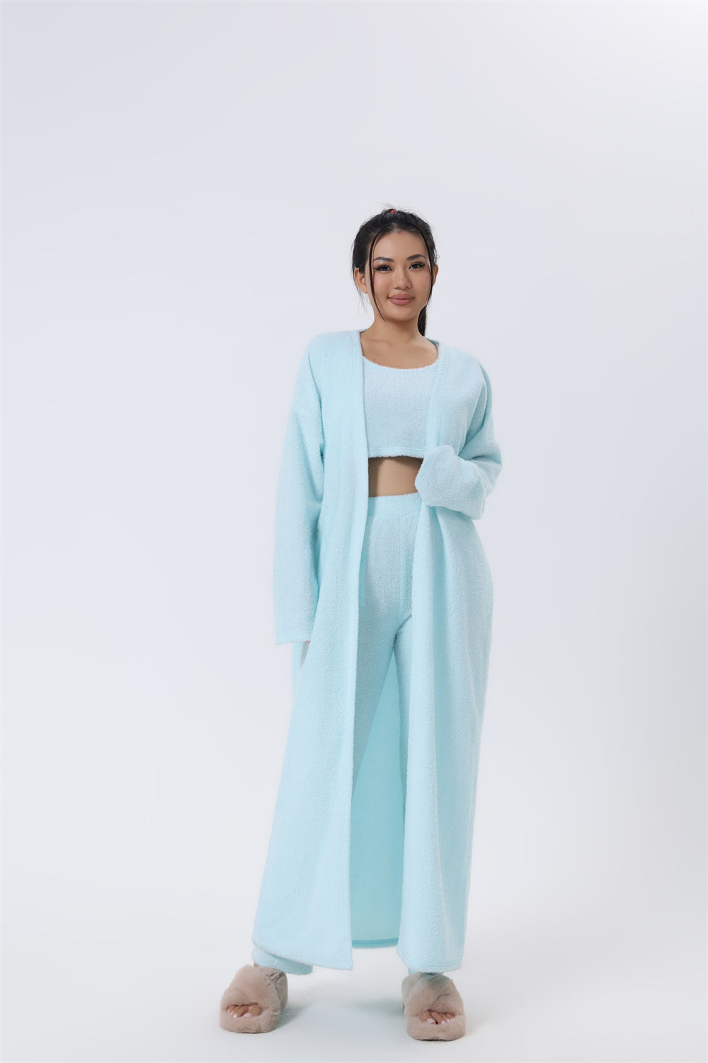 Cozy Pajama Set, 3 Piece Lounge Set, Cute Loungewear, Warm Suit Sets, Matching Set, Lounge Set,