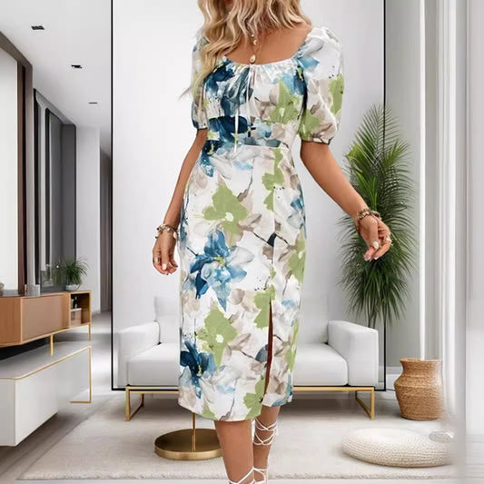Women's Fashion Printed Short Sleeve Dress