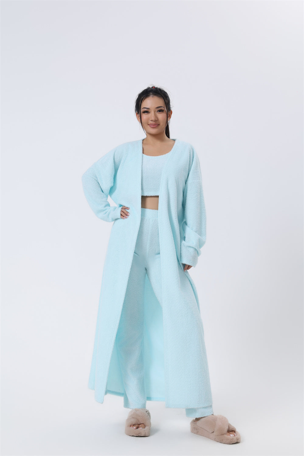 Cozy Pajama Set, 3 Piece Lounge Set, Cute Loungewear, Warm Suit Sets, Matching Set, Lounge Set,