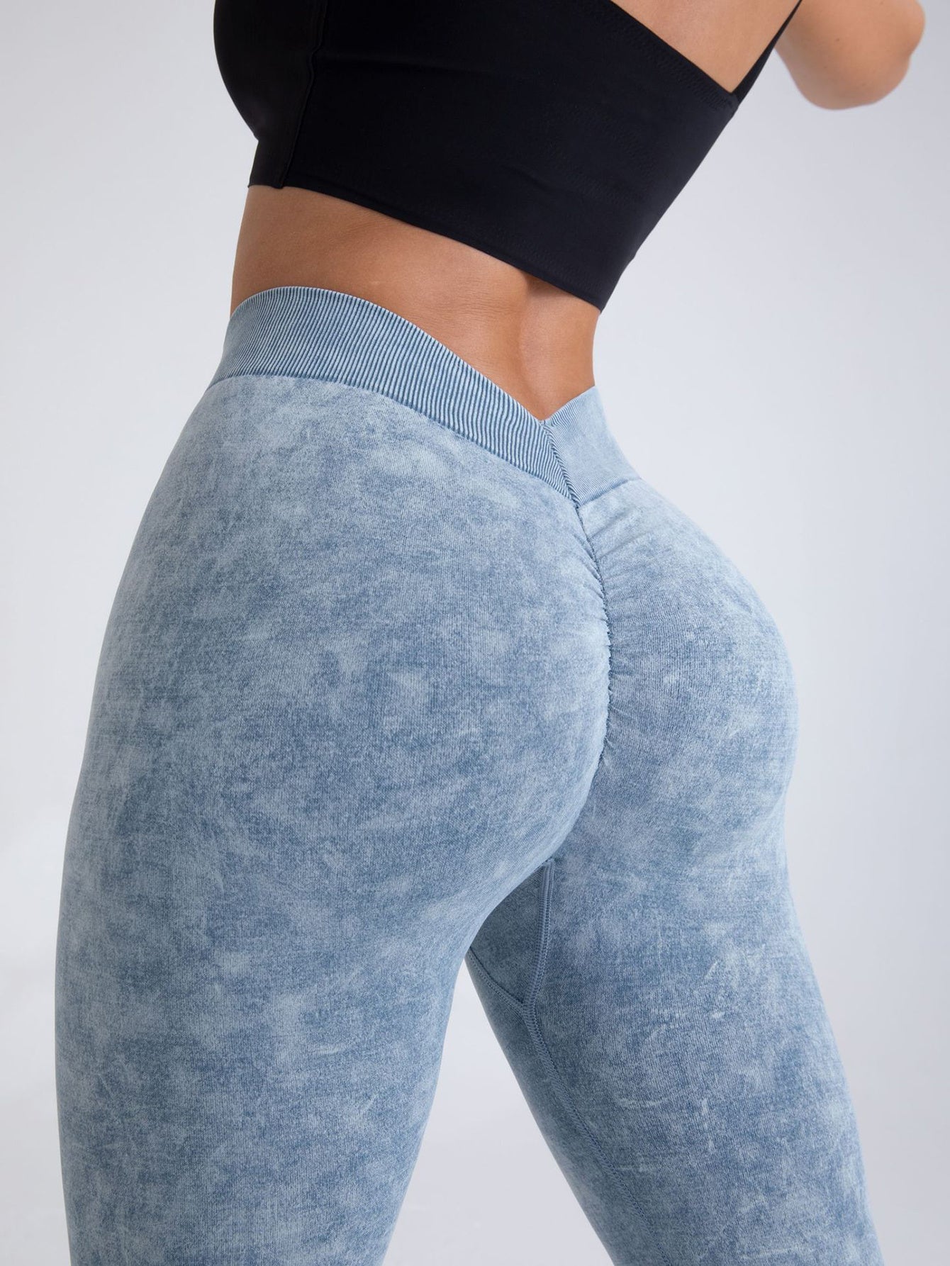 V Back Scrunch Butt Leggings for Women | Seamless Gym & Yoga