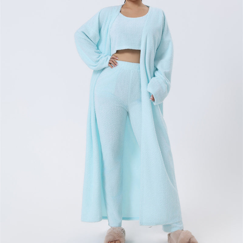 Cozy Pajama Set, 3 Piece Lounge Set, Cute Loungewear, Warm Suit Sets, Matching Set, Lounge Set,