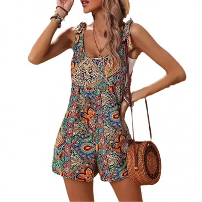 Ärmelloser Jumpsuit im Resort-Stil für Damen