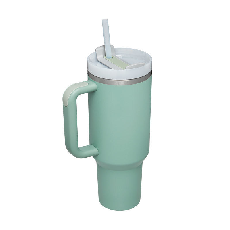 40 Oz Tumbler with Handle & Straw | Spin-Proof Vacuum Insulated Cup