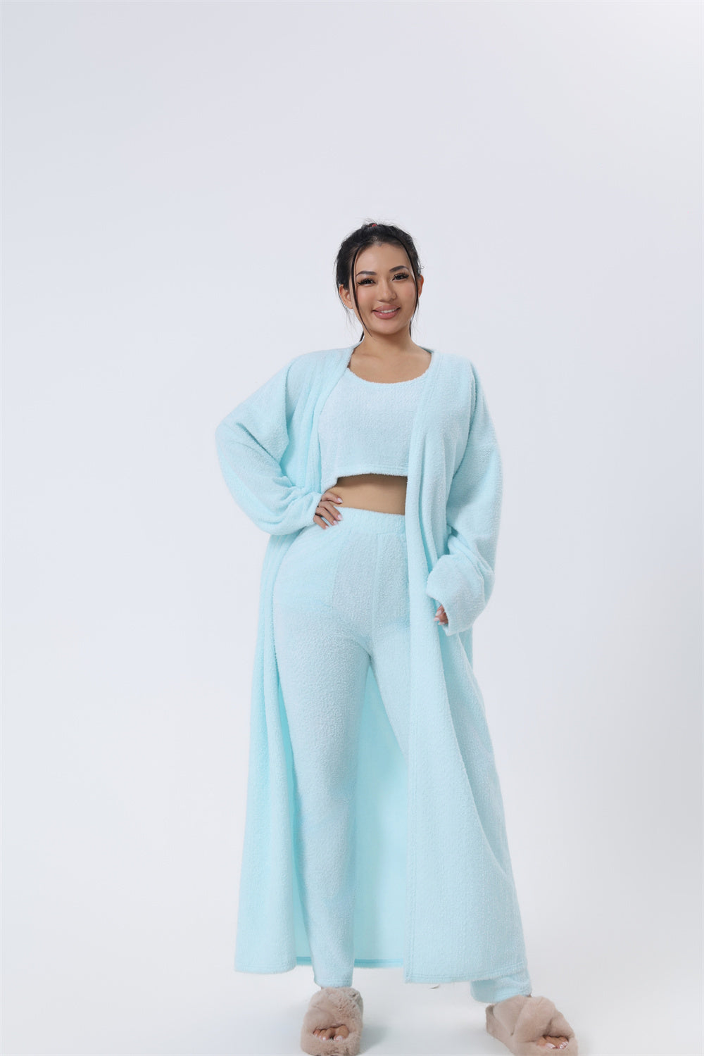 Cozy Pajama Set, 3 Piece Lounge Set, Cute Loungewear, Warm Suit Sets, Matching Set, Lounge Set,