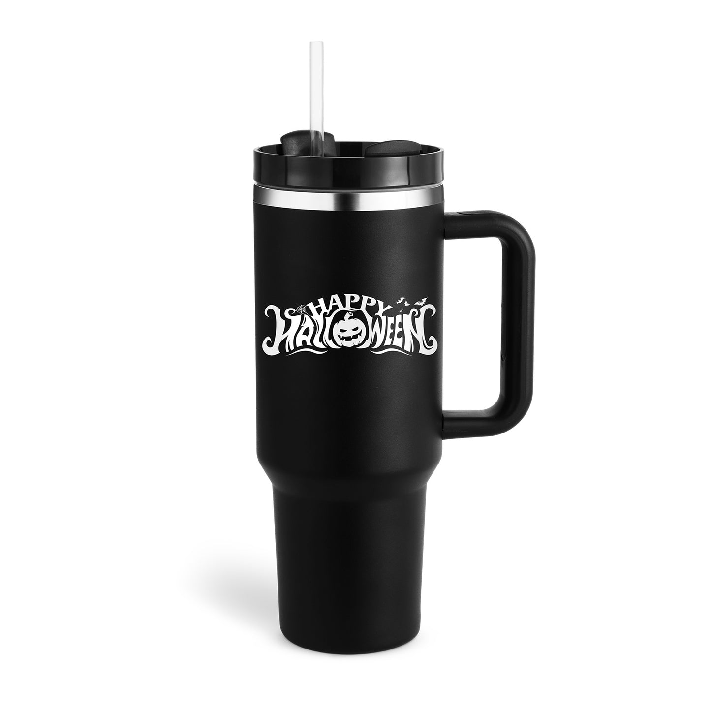 40 Oz Tumbler with Handle & Straw | Spin-Proof Vacuum Insulated Cup