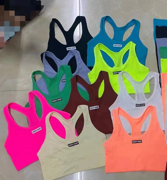 Sports Yoga Suit With Chest Pad Shockproof Beauty Back Hip Withdraw Stretch Sports Women's Shorts