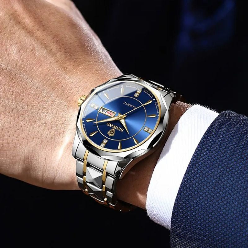 BOND Crescent Men’s Automatic Mechanical Watch | Moon Phase, Date & Week Display | Luminous Sport Wristwatch