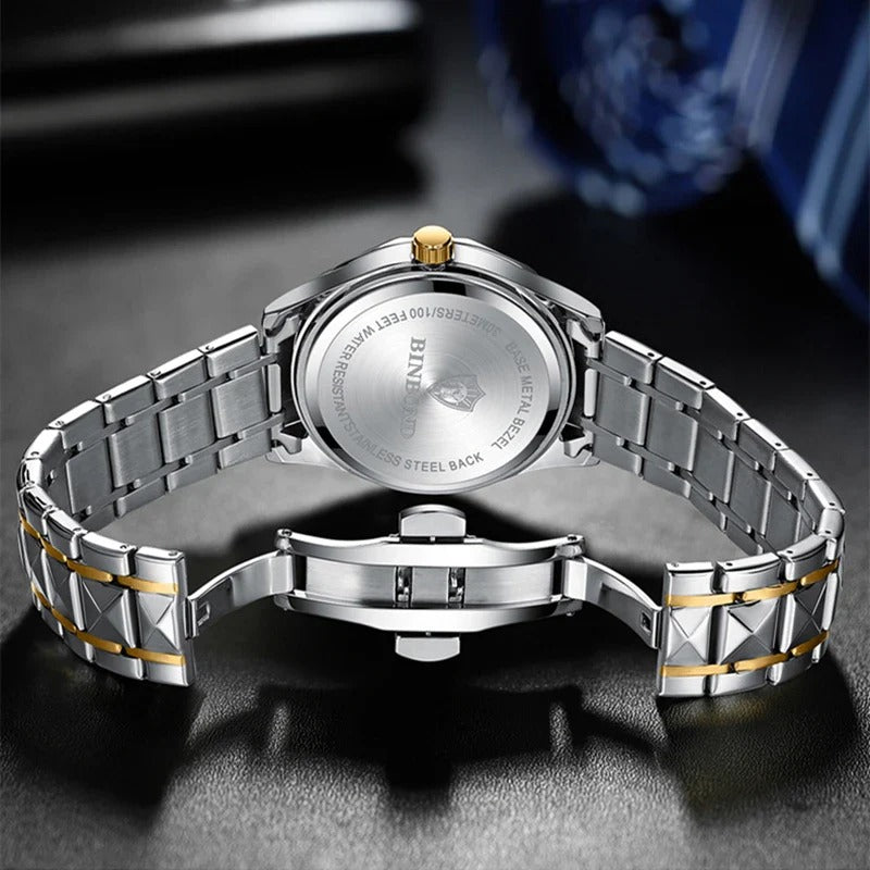 BOND Crescent Men’s Automatic Mechanical Watch | Moon Phase, Date & Week Display | Luminous Sport Wristwatch