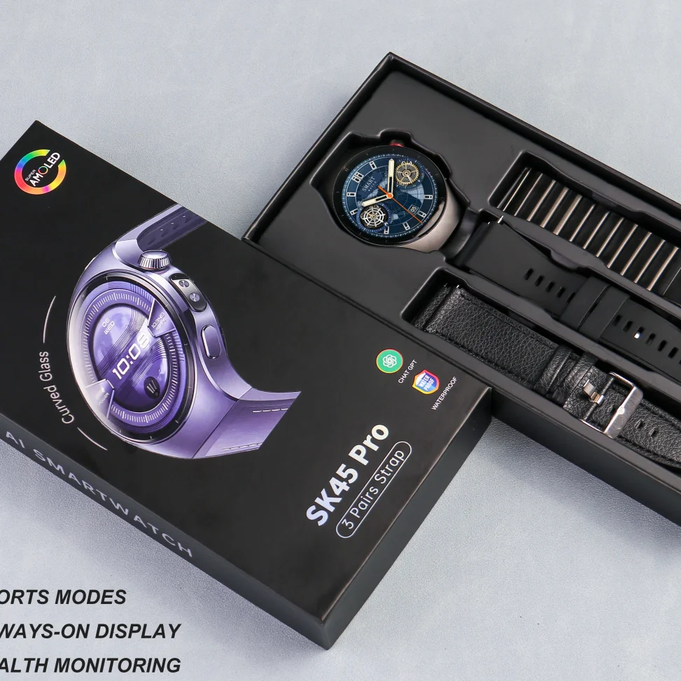 Kalobee SK45 Pro Smart Watch with 3 Straps | 1.53" HD IPS Screen, Waterproof IP68, Bluetooth Calling, Fitness & Health Tracker