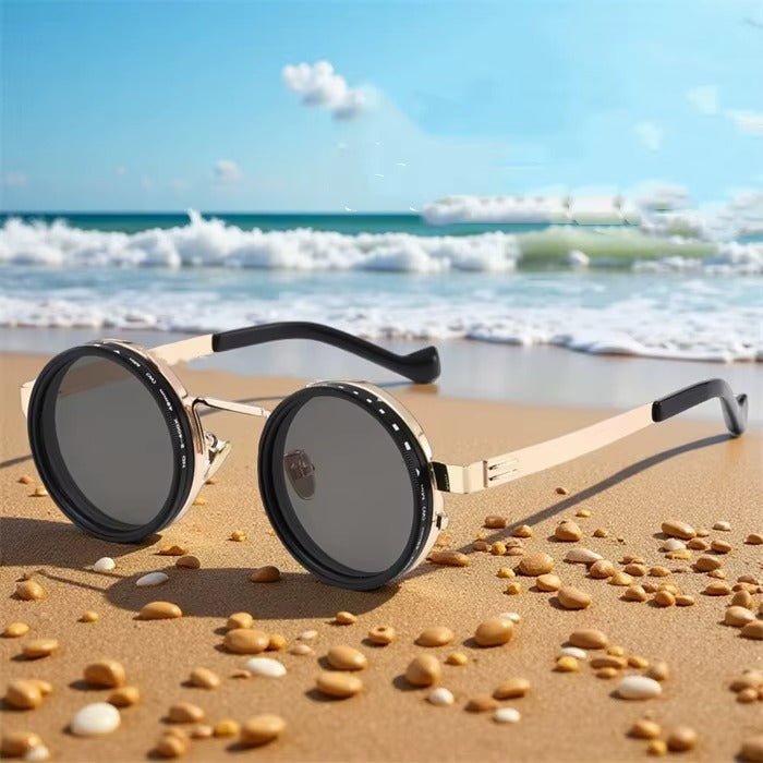 9-Gear ND Filter Rotating Sunglasses | UV400 Smart Dimming Camera Aperture Sunglasses for Men & Women
